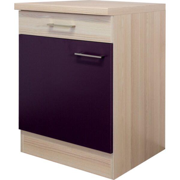 Flex-Well Unterschrank Focus/Aubergine 60 cm