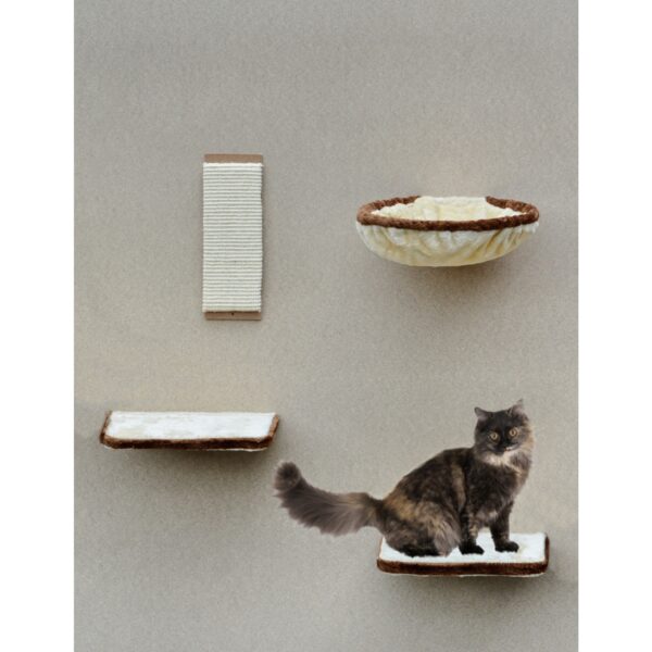 Silvio Design Katzen-Kletterwand 4-teilig beige-braun