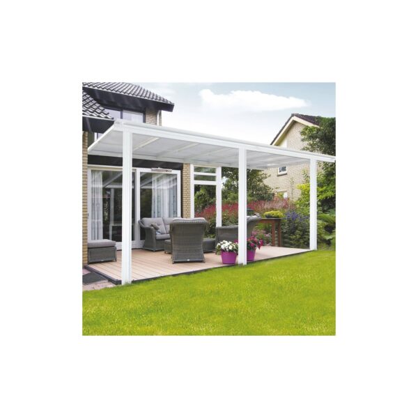 HOME DELUXE Terrassenüberdachung SOLIS - 434 x 303 x 226 / 278 cm Weiß