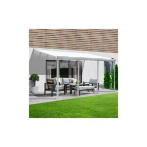 HOME DELUXE Terrassenüberdachung SOLIS - 618 x 303 x 226 / 278 cm Weiß