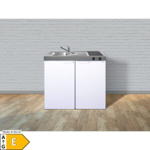 Stengel Küchen Kitchenline MK 100 weiß - Glaskeramikkochfeld links