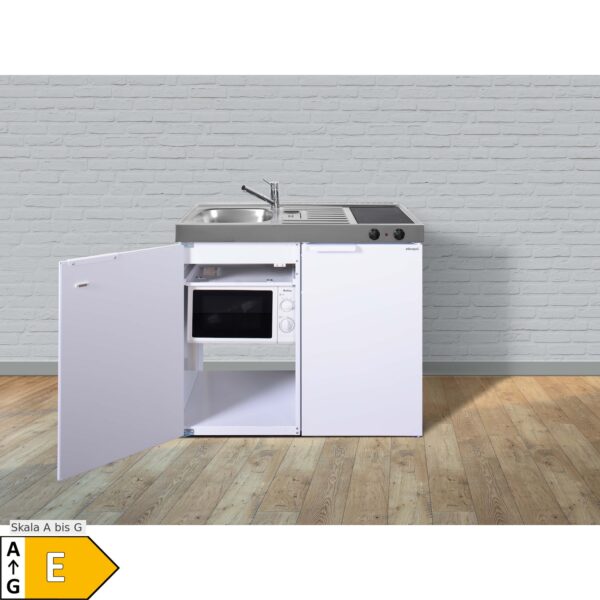 Stengel Küchen Kitchenline MKM 100 weiß - Glaskeramikkochfeld rechts