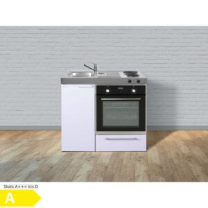 Stengel Küchen Kitchenline MKB 100 weiß - Elektrokochfeld links