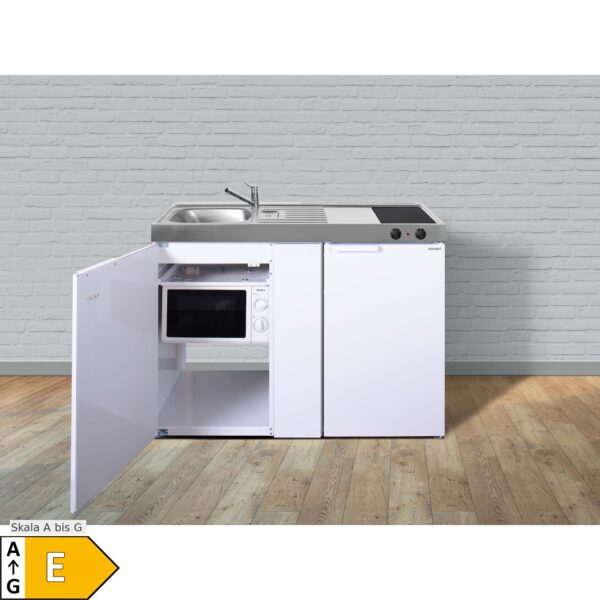 Stengel Küchen Kitchenline MKM 120 weiß - Glaskeramikkochfeld links