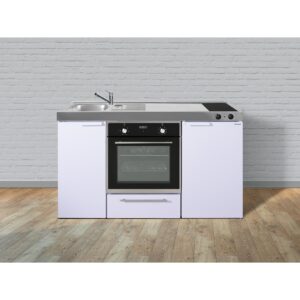 Stengel Küchen Kitchenline MKB 150 weiß - Glaskeramikkochfeld links