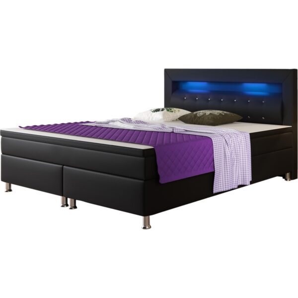 Inter Handels Boxspringbett Monaco 180x200 cm schwarz