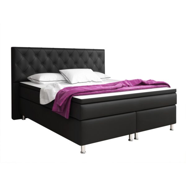 Inter Handels Boxspringbett Turin 180x200 cm schwarz