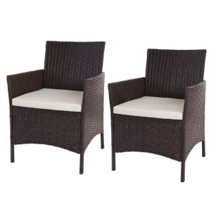 2er-Set Poly-Rattan Gartensessel Hamar