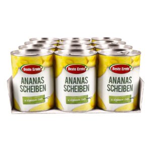 Beste Ernte Ananas in Scheiben 340 g Abtropfgewicht