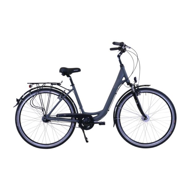 HAWK City Wave Deluxe Grey - Damen 26 Zoll - Leichtes Fahrrad mit 7-Gang Shimano Nabenschaltung