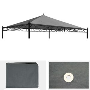 Ersatzbezug für Dach Pergola Pavillon Calpe 3x3m ~ grau