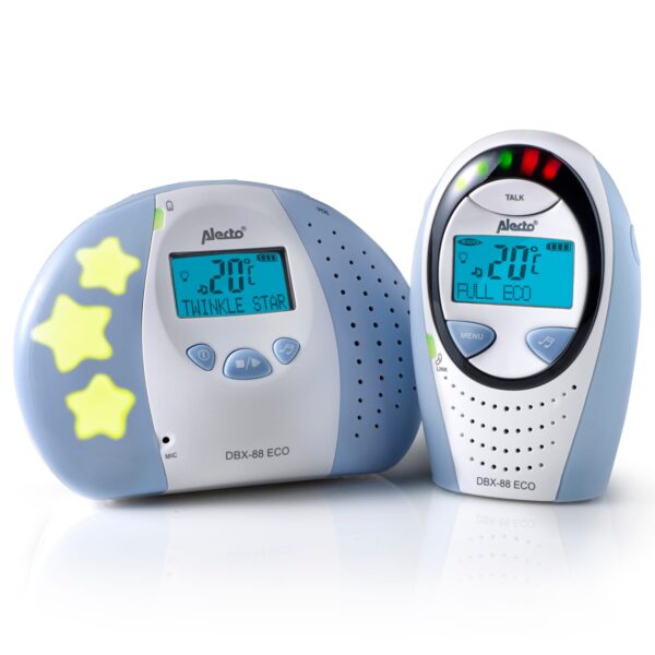 Alecto DBX-88 ECO - Audio DECT Babyphone mit Display -  Temperaturanzeige