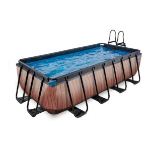 EXIT Frame Pool 400x200x100cm mit Sandfilterpumpe