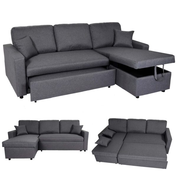 Ecksofa mit Bettkasten MCW-L17