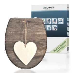 Schütte Duroplast WC Sitz WOOD HEART