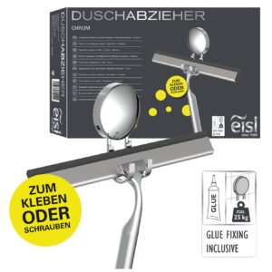 Eisl Abzieher Dusche mit Wandhalter ohne bohren