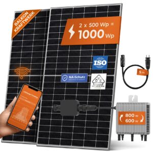 Solarway Balkonkraftwerk 1000W Komplett Set