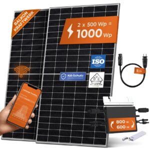 Solarway Balkonkraftwerk 1000W Komplett Set