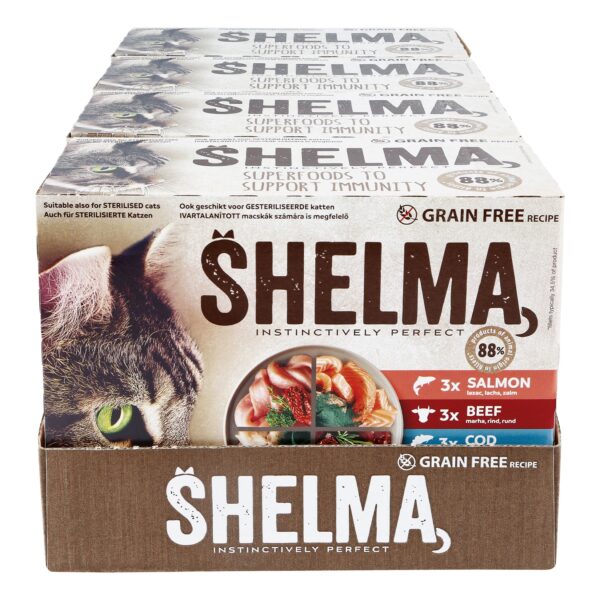 Shelma Multipack Fleisch+Fisch 12 x 85 g