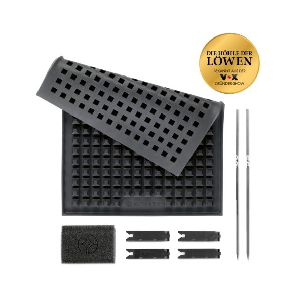 KitchBo Silikon-Backmatte Starter Set 8-tlg. 37x28cm schwarz