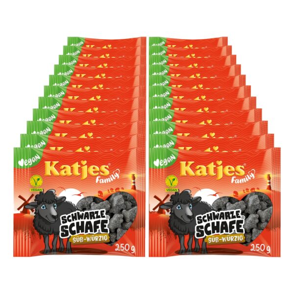 Katjes Family Fruchtgummi Schwarze Schafe Süß-Würzig 250 g