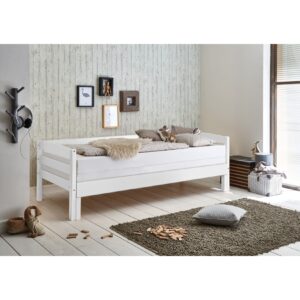 Relita - Funktionsbett Emilia ausziehbar 90/180x200 Buche massiv weiß