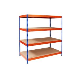 Weitspannregal   Blau-Orange   Regal für Keller & Werkstatt   Traglast bis 1600 kg