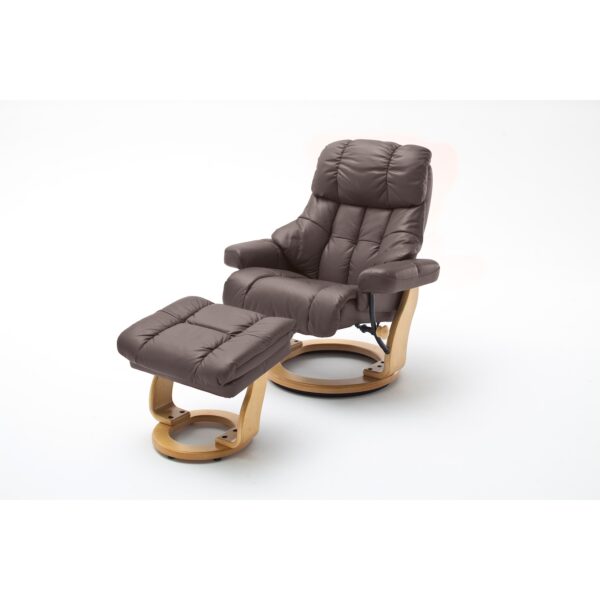 iNNoSeat by MCA + CALGARY XXL Relaxer 180 mit Hocker - versch. Ausführungen - braun natur