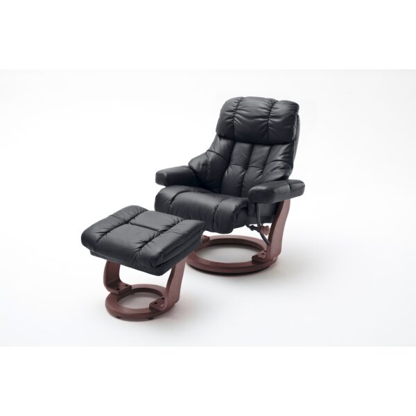 iNNoSeat by MCA + CALGARY XXL Relaxer 180 mit Hocker - versch. Ausführungen - schwarz walnuss