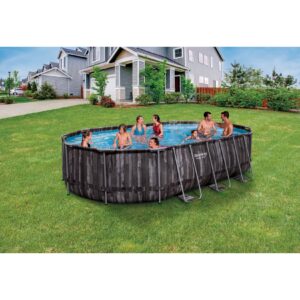 Bestway® Power Steel™ Frame Pool Komplett-Set mit Filterpumpe 610 x 366 x 122 cm