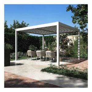 Pergola Pavillon mit Lamellen Dach Oasis 3