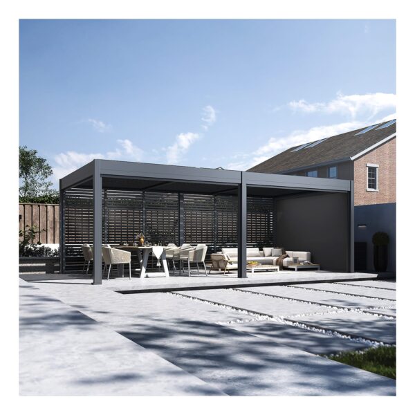 Pergola Pavillon mit Lamellen Dach Oasis 3