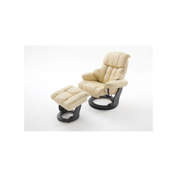 iNNoSeat by MCA + CALGARY Relaxer mit Hocker - versch. Farben - Creme/Schwarz