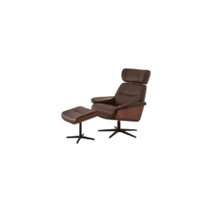 iNNoSeat by MCA + MANILA Relaxer mit Hocker manuell - versch. Farben - Braun/Schwarz