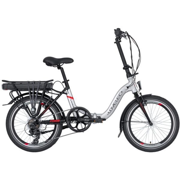 LOVELEC Lugo Silber Klapp E-Bike 10Ah Batterie Klappfahrrad Outdoor Campingfahrrad