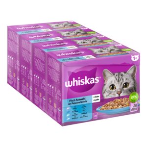 Whiskas Katzennahrung Multipack Gelee 1+ Fisch 12 x 85 g