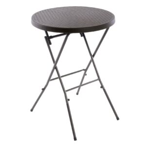 VCM Partytisch Stehtisch braun klappbar Bistrotisch Bartisch 110 cm rund Ø 80 cm