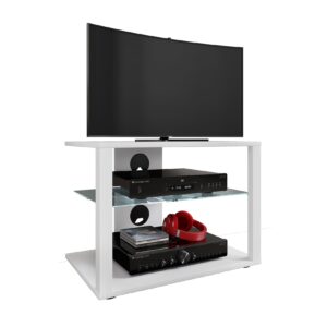 VCM Holz TV Lowboard Fernsehschrank Rack Konsole Möbel Fernsehtisch Fernseh Phono Glas Folas M