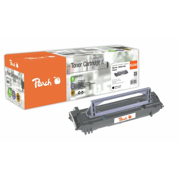 Peach E6200  Toner bk ersetzt Epson EPL-6200BK