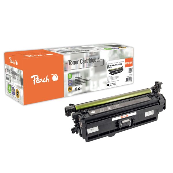 Peach HP 504 XBK Toner XL bk ersetzt HP No. 504X BK