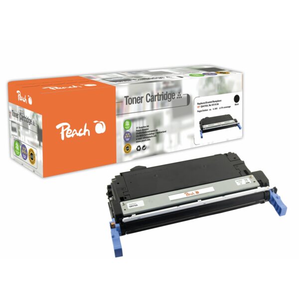 Peach HP 501 ABK Toner bk ersetzt HP No. 501A BK