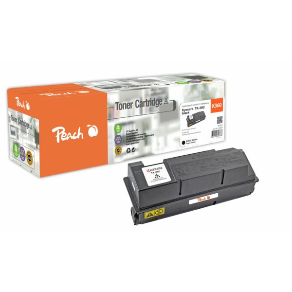 Peach K360  Toner bk ersetzt Kyocera TK-360 für z.B. Kyocera FS -4020 DN (wiederaufbereitet)