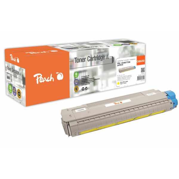 Peach O4348/69 Toner ye ersetzt OKI 43487709 für z.B. OKI C 8600 CDTN