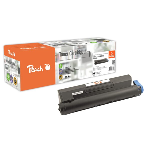 Peach O4350  Toner bk ersetzt OKI 43502302 für z.B. OKI B 4400