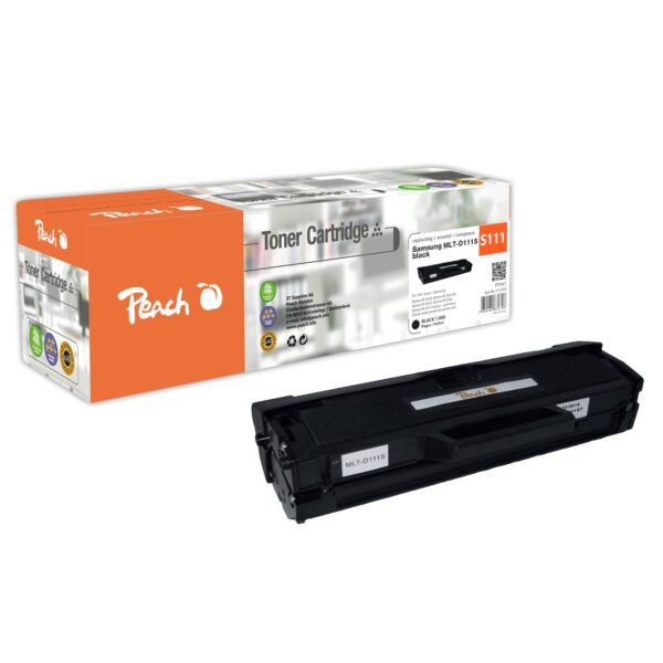 Peach S111  Toner bk ersetzt Samsung MLT-D111S/ELS