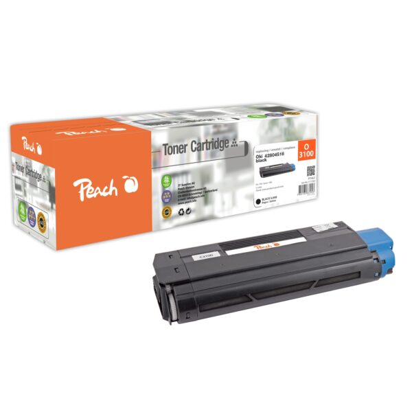 Peach O4280  Toner bk ersetzt OKI 42804516 für z.B. OKI C 3100 (wiederaufbereitet)