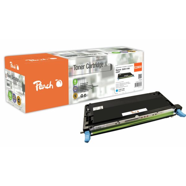 Peach E2800  Toner cy ersetzt Epson C13S051160 für z.B. Epson Aculaser C 2800