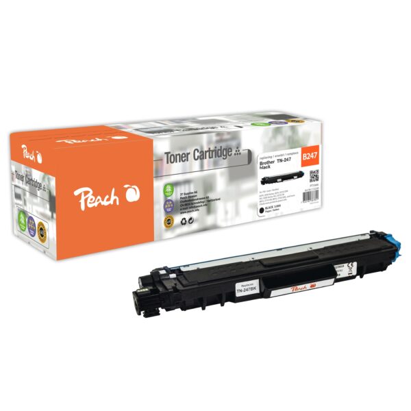 Peach B247 BK Toner XL bk ersetzt Brother TN-247BK für z.B. Brother DCPL 3550 CDW