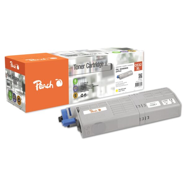 Peach O4648/49 Toner ye ersetzt OKI 46490401 für z.B. OKI C 532 DN