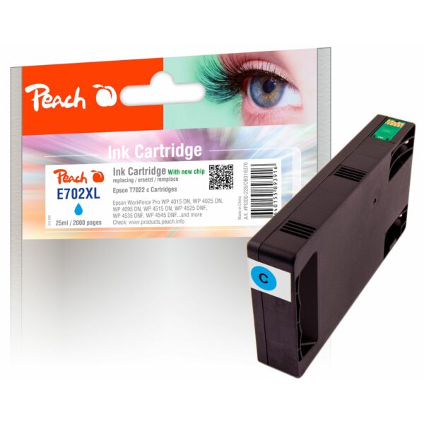 Peach E70  Druckerpatrone XL cy ersetzt Epson T7022 c